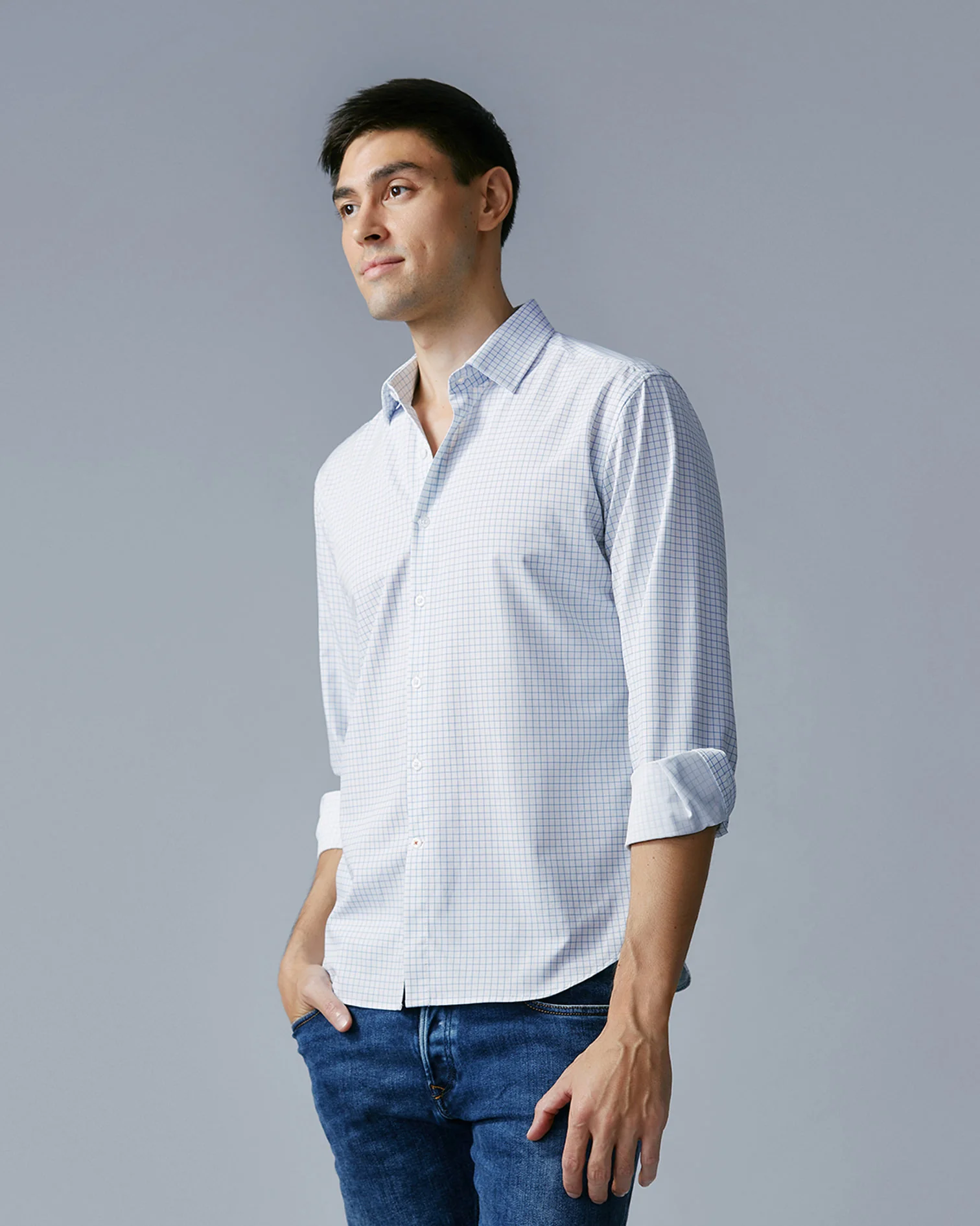 FINAL SALE - Performance Dress Shirt - Trim Fit - Image 3