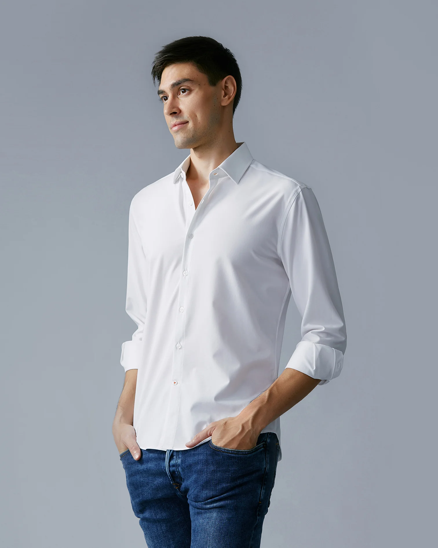 FINAL SALE - Performance Dress Shirt - Trim Fit - Image 7